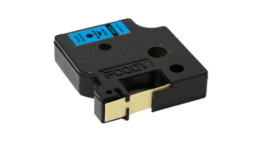 Foogy Muadil Dymo D1 Şerit Etiket Mavi-Siyah 12 mm x 7 mt